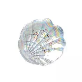 Раковина Форма Тарелка Кольцо Ювелирные Изделия Поднос Стеклянная Текстура Реквизит Для Фотографии Бытовая Мебель Ресторан Тумбочки Украшения