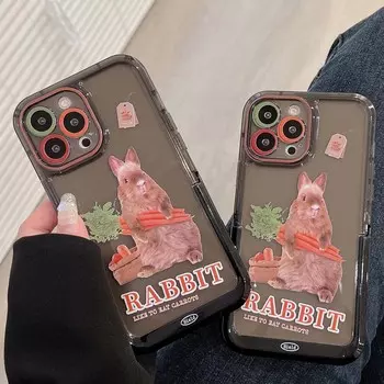 Раковина кролика редиса для Iphone 13 14 Pro Max 11 12 Promax-подставка-держатель мультяшный кролик Ins Protector чехол для телефона Conque For iphone 14pro