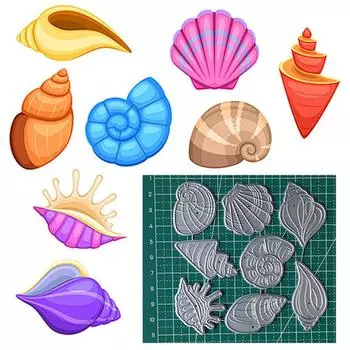 Раковина Улитка дизайн стиль металлический трафарет для DIY скрапбукинг альбом фото тиснение бумажная карта ремесленный декор серебряный