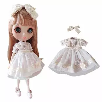 rakulifey Blythe Clothes One Piece Neo Blythe Costume Set 3 Piece Set (Светло-розовый) светло-розовый