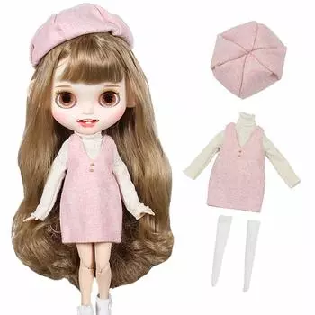 rakulifey Neo Blythe Costume Blythe Clothes 4 Piece Set Gift Licca Clothes Children s