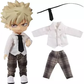 Rakulifey Obitsu 11 Одежда Obi 11 Комплект одежды рубашка брюки галстук в комплекте милый комплект из 3 предметов белый с длинным рукавом белый с длинным рукавом