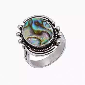 Ракушка морского ушка «Мечта русалки» — кольцо из стерлингового серебра 925 пробы в Австралии V5015, синее кольцо, овальное кольцо, подарок на День святого Валентина, подарок для нее, подарок на день рождения, подарок для рук