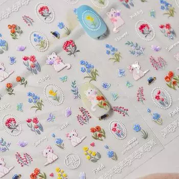 Ракушка Светлое Поле Бабочка Кошка Наклейка для ногтей Сделай сам Изготовление Креативных Декоративных Наклеек to4038