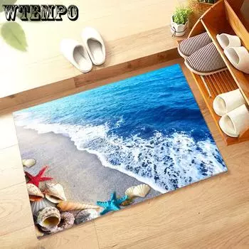 Ракушки для пляжа и морской звезды, коврики для входа в гостиную, ванную, коврик для пола в спальню, коврик для декора комнаты, ковер 40*60CM