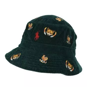 Ralph Corduroy Bucket Hat Bucket Hat (Polo Lauren) Men s Women s Multi-Embroidered 01080155-SM-MULTI [Item]