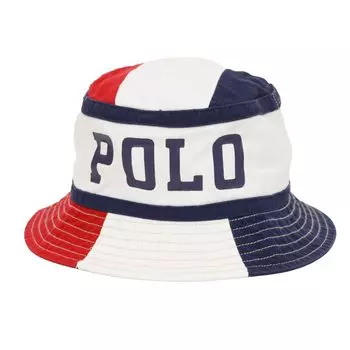 Ralph Logo Print Tricolor Cotton Bucket Safari Hat Cap (Polo Lauren) Men s Women s 01080015-LXL-MULTI [Item]