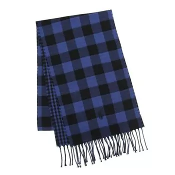 RALPH Polo Ralph Lauren Muffler Wool Gift Present Check Blue PC0744 476 [POLO LAUREN] Мужская Женская [Товар]