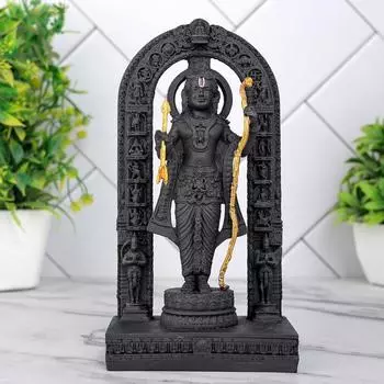 Ram Lalla Ayodhya Idol Statue Showpiece Murti for Home Decor Decoration Gift Gifting Items car Dashboard Accessories чёрный