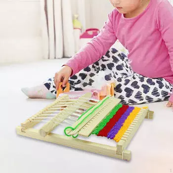 Рама для ткацкого станка, гобелен ручной работы, практическое занятие, сделай сам, ткачество, прочное деревянное ткачество Weave Loom w 2 Yarns