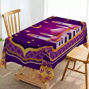 Рамадан Мубарак Скатерть Исламская Мусульманская Ид Украшения Мечеть Венера Луна Фонарь Свет Кухня Столовая Необрастающая Скатерть 40x70cm15x27inch