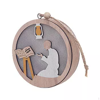 Рамадан подвесной светильник Ид деревянный орнамент ночной подвесной светильник Мубарак фонарь для спальни, Style A