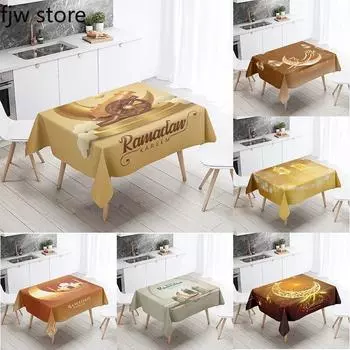 Рамадан украшение дома скатерть исламская мусульманская мечеть Рамадан Карим декоративная скатерть 70x70cm