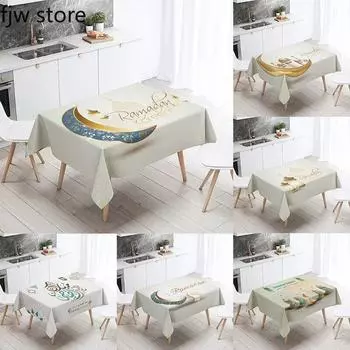 Рамадан украшение дома скатерть исламская мусульманская мечеть Рамадан Карим декоративная скатерть водостойкая и грязеотталкивающая 40x70cm