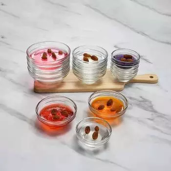 Рамекины для риса с соусом Стеклянные формочки для пудинга Мини-стаканчики для салата Сервировочные миски Миски для приготовления Конфетницы S