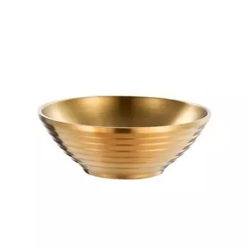 Рамен Чаша Рисовый салат Суп-лапша Золотой домашний ресторан Блюдо для сервировки маринованная капуста Большая нержавеющая сталь 304