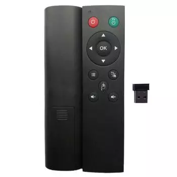 Ramidos 2.4G Беспроводная воздушная мышь с клавиатурой и пультом дистанционного управления для ПК, ТВ, Android TV Box One Size чёрный