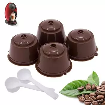Ramidos 4 шт. Dolce Gusto многоразовые капсулы для кофе, чашка с 2 кофейными ложками One Size кофейный