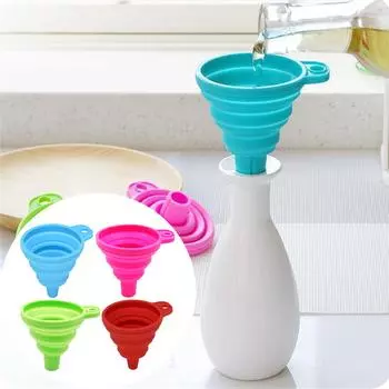 Ramidos 4 шт. силиконовый гель практичный складной воронка бункер кухонный инструмент гаджет One Size