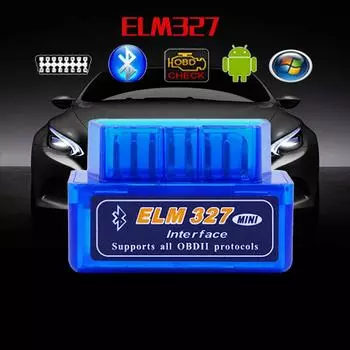 Ramidos Bluetooth Mini ELM327 OBD2 Авто OBD2 Диагностический интерфейс сканер Инструмент One Size синий