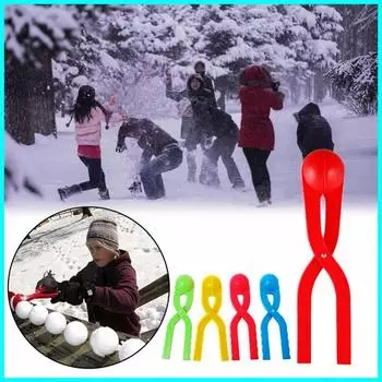 Ramidos Cartoon-Penguin Snowball Maker Clip Tool Детская игрушка для зимних видов спорта на открытом воздухе One Size жёлтый