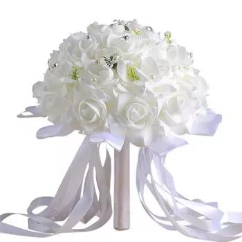 Ramidos Crystal Roses Свадебный букет невесты из искусственного шелка