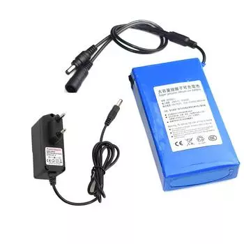 Ramidos DC 12 В 6800-18000 мАч Супер перезаряжаемая литий-ионная аккумуляторная батарея + вилка европейского стандарта One Size синий