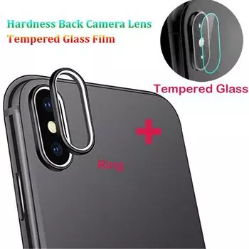 Ramidos для iPhone XS Max 9H кольцо для объектива задней камеры + защитная пленка из закаленного стекла One Size чёрный