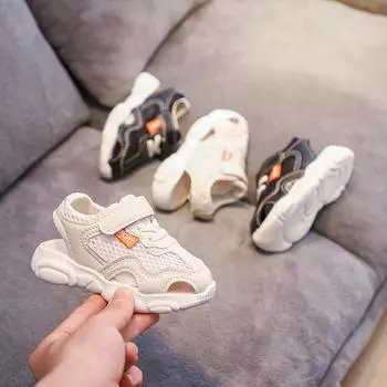 Ramidos для маленьких девочек и мальчиков, дышащие спортивные кроссовки унисекс, сандалии для бега 22 чёрный