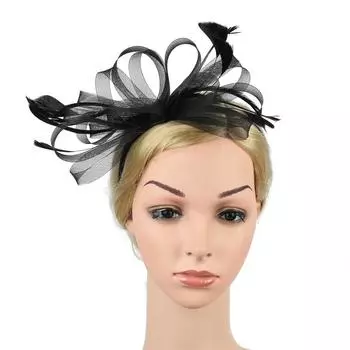 Ramidos Fascinators Hat для женщин, повязка на голову для чаепития, нарядное платье, аксессуары на свадьбу One Size чёрный
