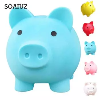 Ramidos милый банк-свинья, пластиковый банк для денег в виде свиньи, несколько цветов для мальчиков, девочек, детей, взрослых One Size красный