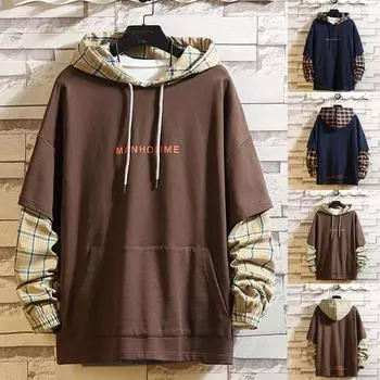 Ramidos Мужской пуловер с пуговицами и длинными рукавами, толстовка с капюшоном, топы, блузка M темно-синий