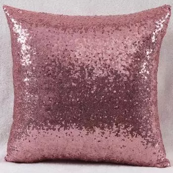 Ramidos однотонные блестящие наволочки с блестками, наволочки для кафе, домашнего декора, наволочки One Size розовый