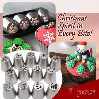 Ramidos Рождественские цветочные насадки для глазури для украшения торта, инструменты для выпечки 5X5