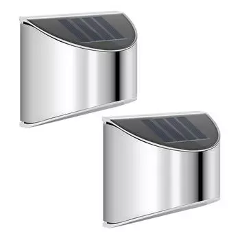 Ramidos солнечный свет уличный настенный бра садовый светильник водонепроницаемая лампа Sunpower 2 шт. One Size серебряный