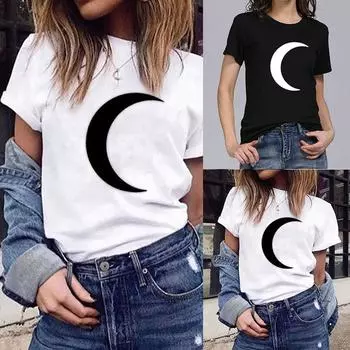 Ramidos женская летняя повседневная футболка больших размеров с круглым вырезом, женская рубашка S белый