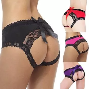 Ramidos женские сексуальные кружевные трусики с бантом, нижнее белье, соблазнительные трусы L