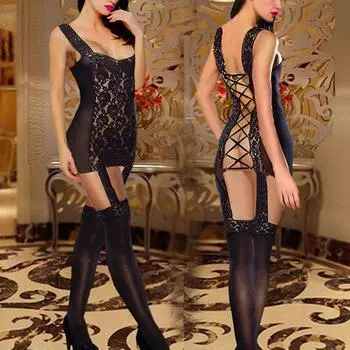 Ramidos женское кружевное сексуальное нижнее белье Passion с глубоким V-образным вырезом и лямкой Babydoll стринги платье XXL