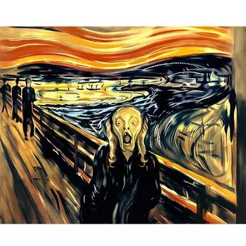 Рамка акриловая краска по номерам для взрослых абстрактная картина по номерам настенная живопись для домашнего декора 40x50 см 40x50cm NO Frame