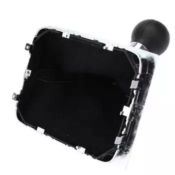 Рамка чехла для ручки переключения передач 6 скоростей для VW Passat B6, черная рамка чехла для ручки переключения передач, искусственная кожа и пластик чёрный