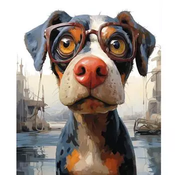 Рамка Diy акриловая картина по номерам собака животное картина по номерам на холсте домашний декор уникальный подарок 40x50 см 40x50cm NO Frame