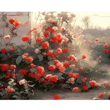 Рамка Diy Картина по номерам Цветы Картина по номерам для взрослых Аннотация на холсте Наборы красок по номерам Домашний декор 40x50 см 40x50cm NO Frame