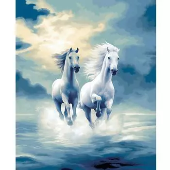 Рамка Diy Наборы для рисования по номерам Лошадь Акриловая краска по номерам Животные Картина по номерам на холсте для домашнего декора 40x50 см 40x50cm NO Frame