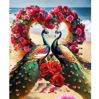 Рамка Diy Наборы для рисования по номерам Животные Павлин Краска по номерам для взрослых Набор акриловых красок на холсте Картина по номерам Персонализированный подарок для 40x50 40x50cm NO Frame