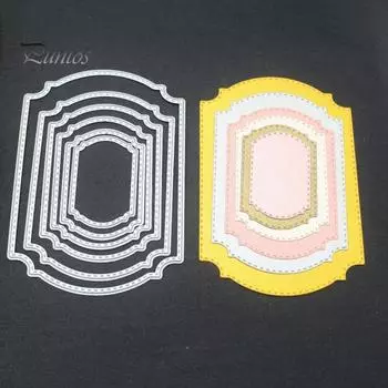 Рамка для этикеток, металлические штампы для резки, сделай сам, скрапбук, бумажные карты, альбом, изготовление трафаретов серебряный