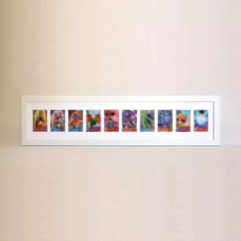 Рамка для демонстрации карточек Рамка для хранения на 10 рядов Чехол с защитой от ультрафиолета Акриловая доска Белый Белый Сделано в Японии Деревянная подвесная карточка для карточек