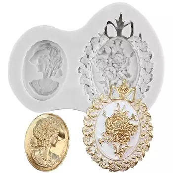 Рамка для фото с изображением камеи, силиконовая форма, формы для помадки, сделай сам, форма для эпоксидной смолы из сахарной смолы, шоколадная мастика, конфеты, смола, глина