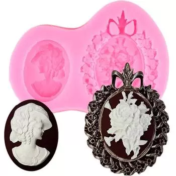 Рамка для фото с изображением камеи, силиконовая форма, формы для помадки, сделай сам, форма для эпоксидной смолы из сахарной смолы, шоколадная мастика, конфеты, смола, глина