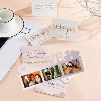 Рамка для фотографий с изображением сердца и букв Love, деревянная настольная фоторамка для дома