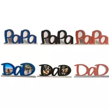 Рамка для фотографий Украшение ко Дню отца Подарочная фоторамка Форма папы / папы для украшения стола DAD чёрный